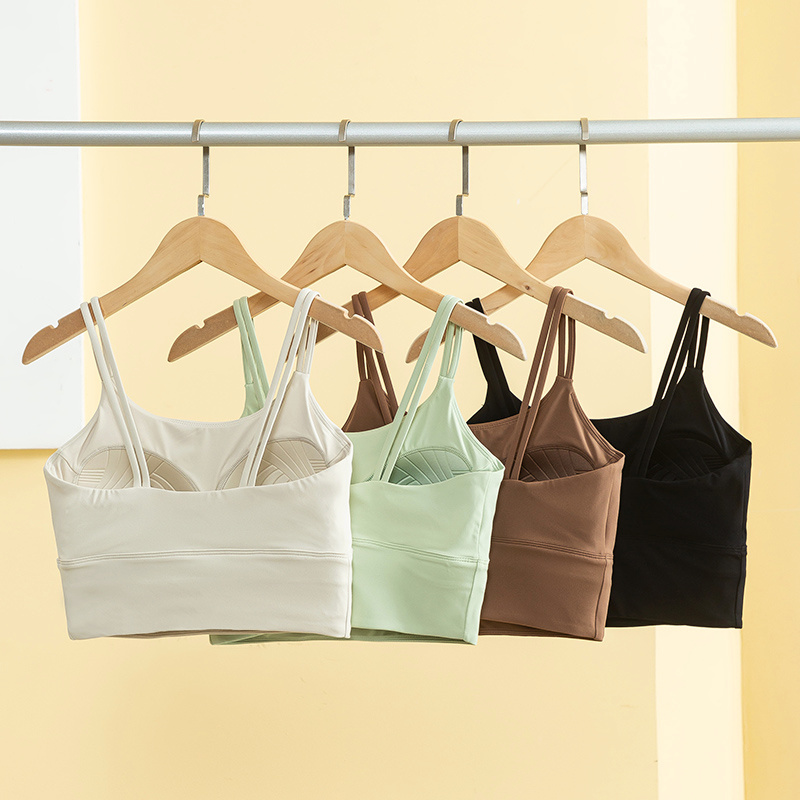T Shirt Bra Seamless - Nahtloser Sport-BH für Damen, atmungsaktives Fitness-Crop-Top,
