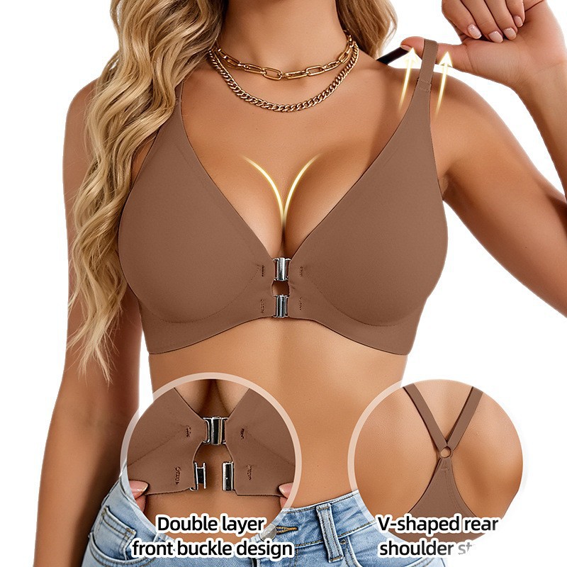 Full Coverage Bra - Damen-BH mit Frontverschluss, Leopardenmuster, sexy, dreidimensionaler