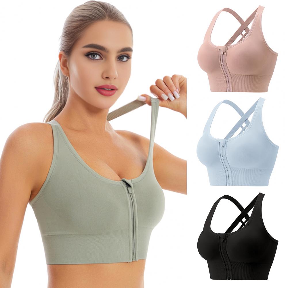 Sports Bra Racerback - Sport-BH mit Reißverschluss vorne, Racerback, hoher