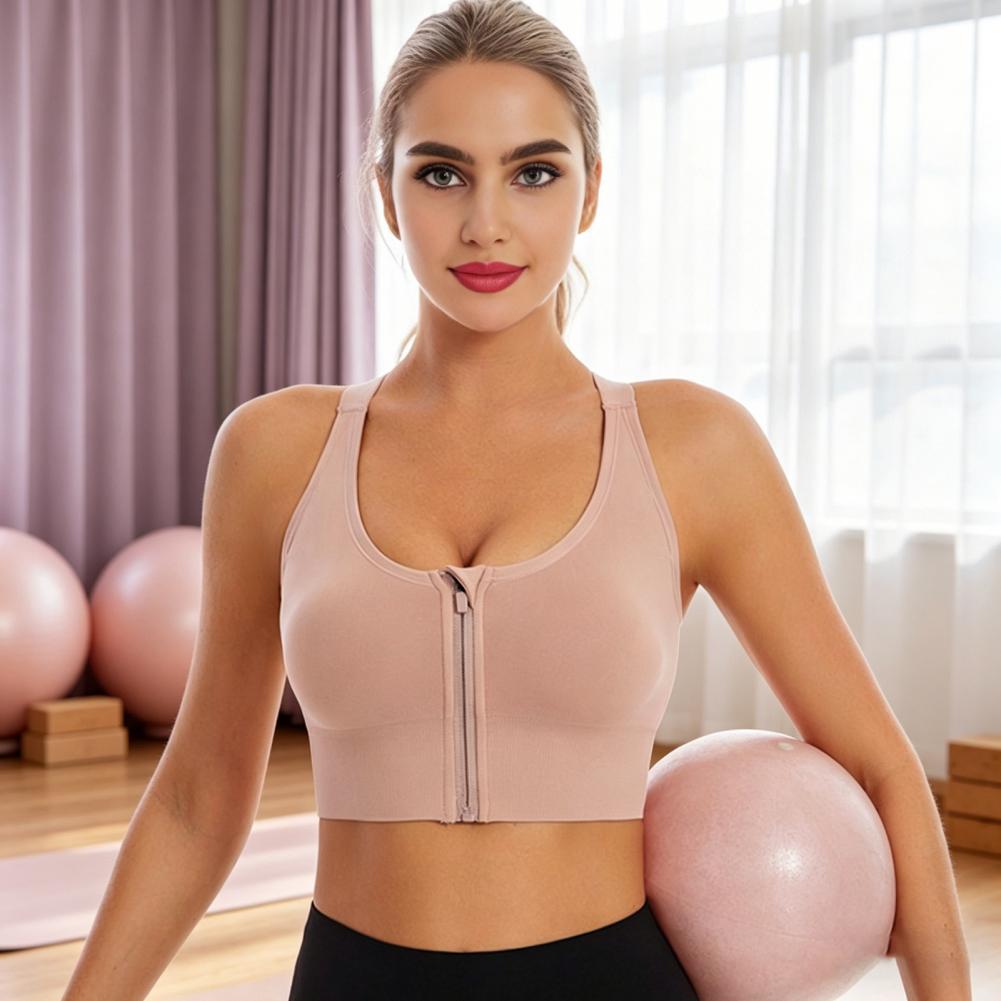 Sports Bra Racerback - Hochleistungs-Sport-BH für Damen mit Reißverschluss vorne,