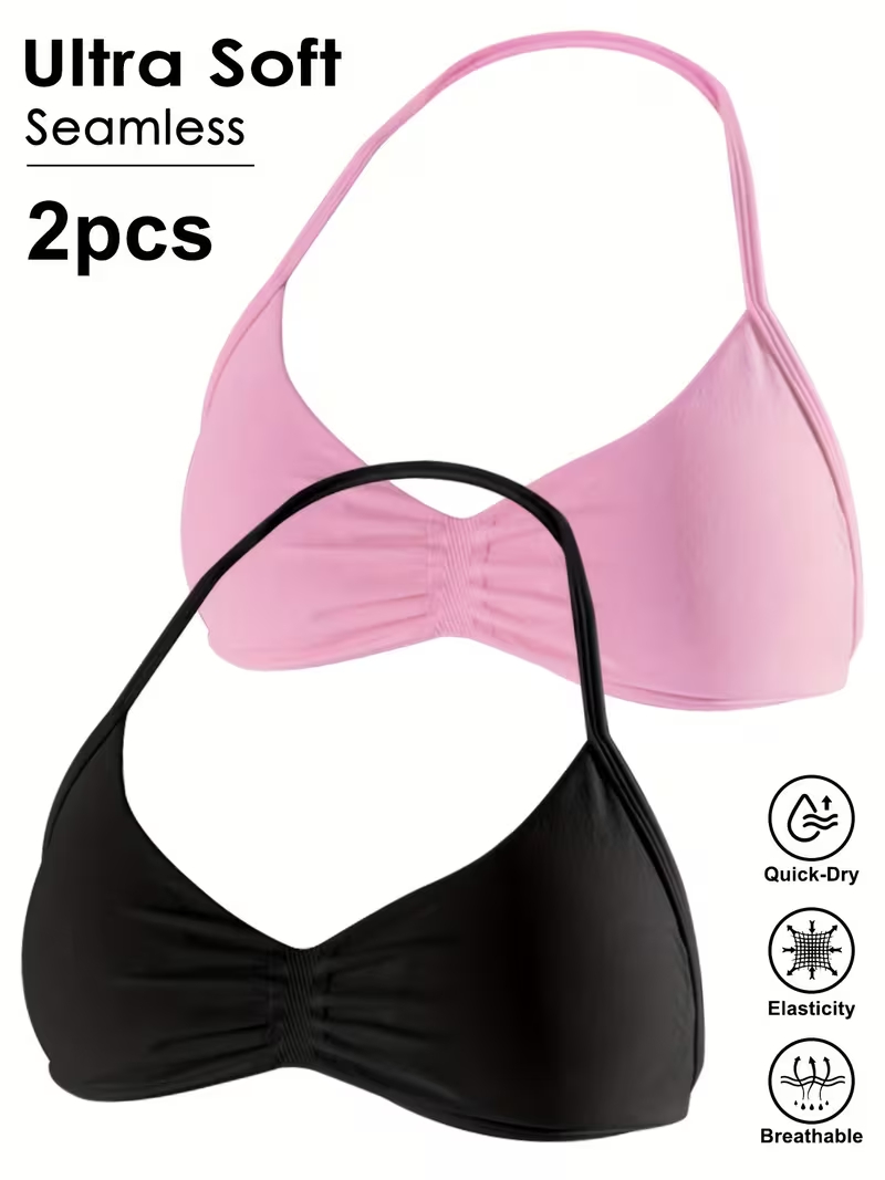 T Shirt Bra Seamless - 2 Stück Nahtlose Sexy Rückenfreie Gym